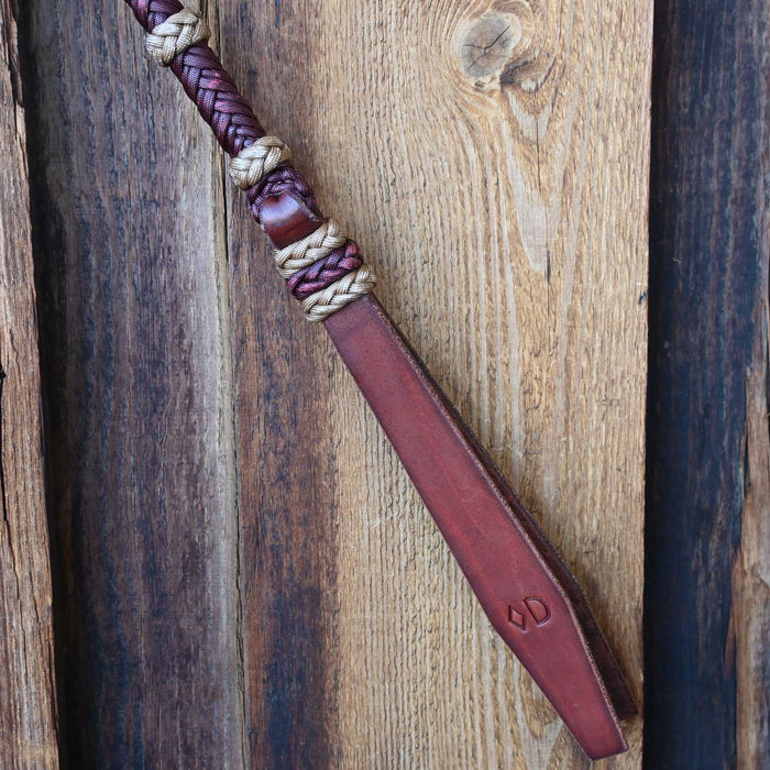 Dillon Lynch Handmade Braided Nylon 25" Quirt w/ Leather Popper
