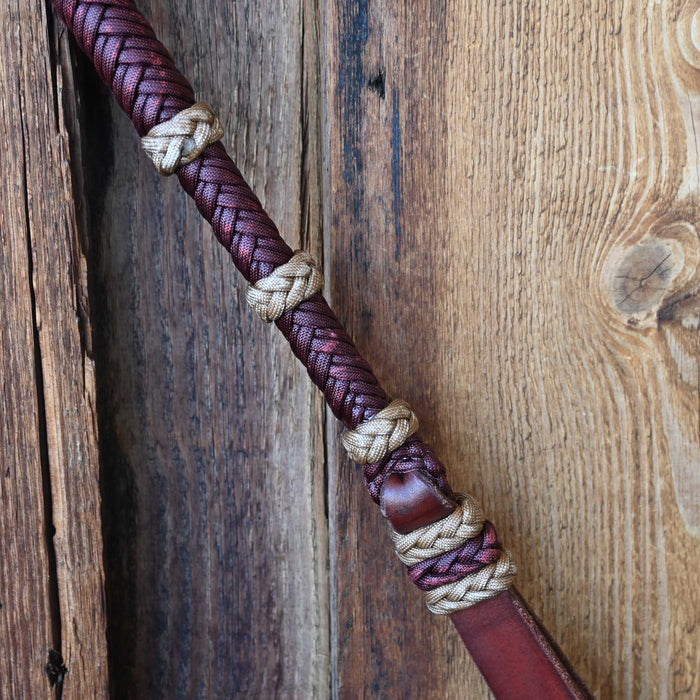 Dillon Lynch Handmade Braided Nylon 25" Quirt w/ Leather Popper