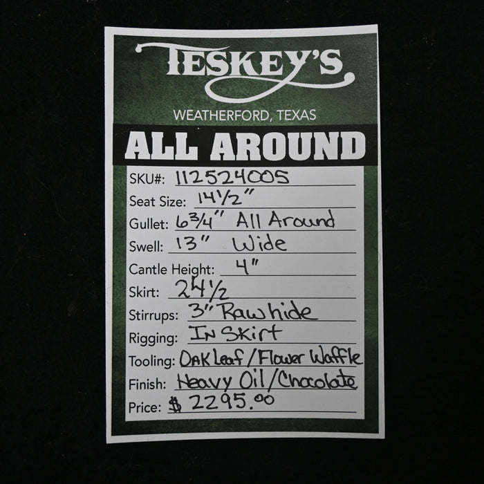 14.5" TESKEY'S ALL AROUND SADDLE Saddles - New Teskey's Saddlery