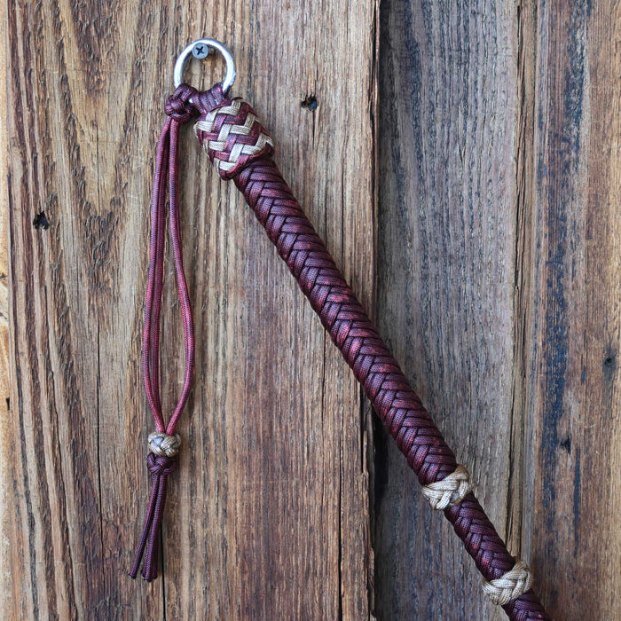 Dillon Lynch Handmade Braided Nylon 25" Quirt w/ Leather Popper