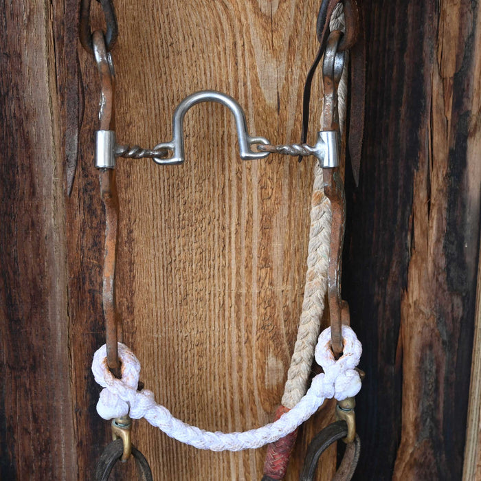 Classic Equine Twisted Wire Loose Port Bridle Rig w/Split Ear Headstall