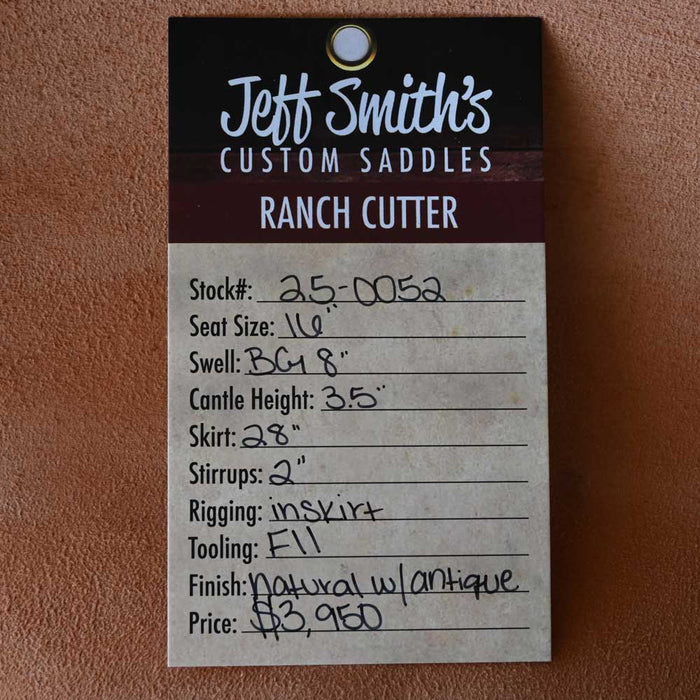 16" JEFF SMITH BEAU GALYEAN RANCH CUTTER SADDLE Saddles - New Jeff Smith