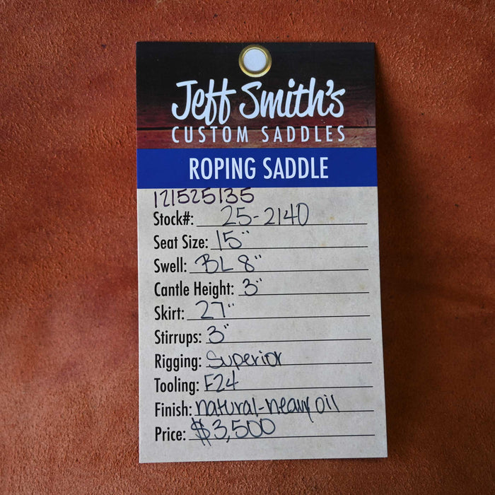 15" JEFF SMITH TEAM ROPING SADDLE Saddles - New Jeff Smith