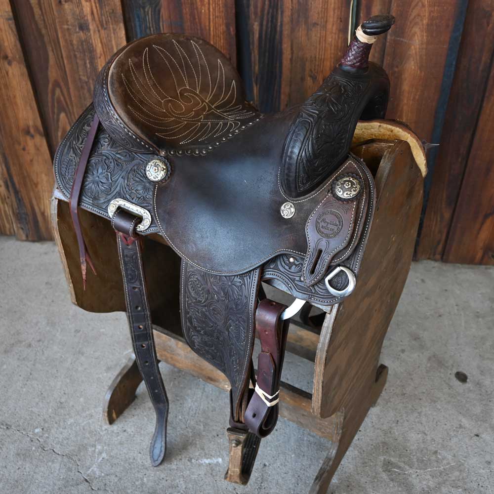 14" USED JEFF SMITH MARY WALKER BARREL SADDLE Saddles Jeff Smith   