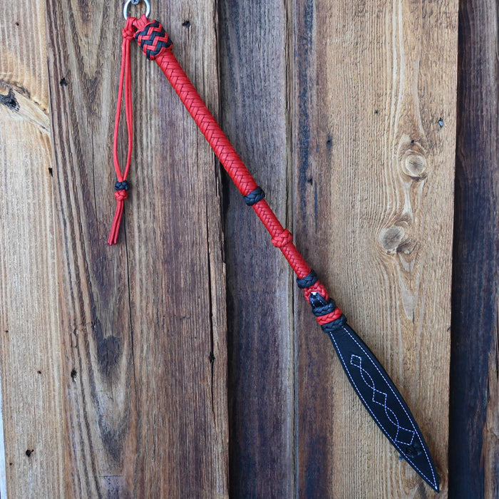 Dillon Lynch Handmade Braided Nylon 25" Quirt w/ Leather Popper