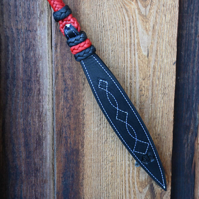 Dillon Lynch Handmade Braided Nylon 25" Quirt w/ Leather Popper