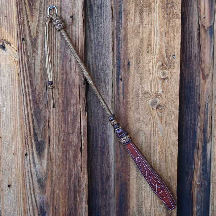 Dillon Lynch Handmade Braided Nylon 26" Quirt w/ Leather Popper