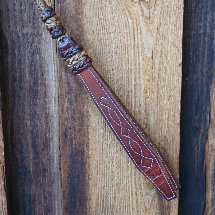 Dillon Lynch Handmade Braided Nylon 26" Quirt w/ Leather Popper
