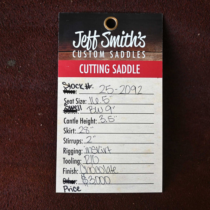 16.5" JEFF SMITH BUSTER WELCH CUTTING SADDLE Saddles - New Jeff Smith