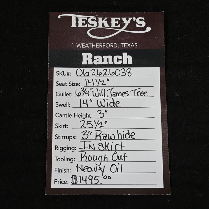 14.5" TESKEY'S STRIP DOWN RANCH SADDLE