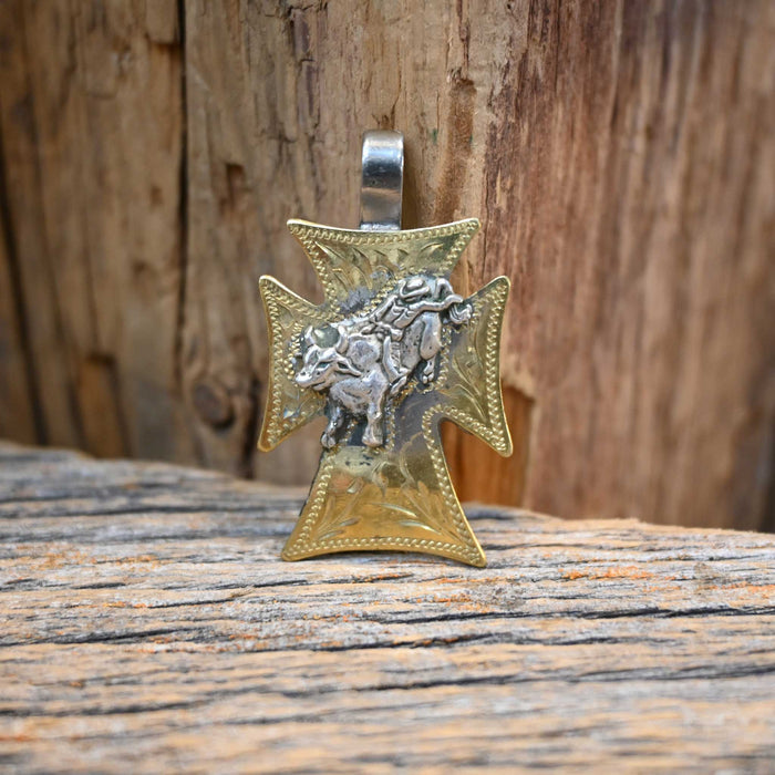 Will Daniel Bull Rider Cross Pendant