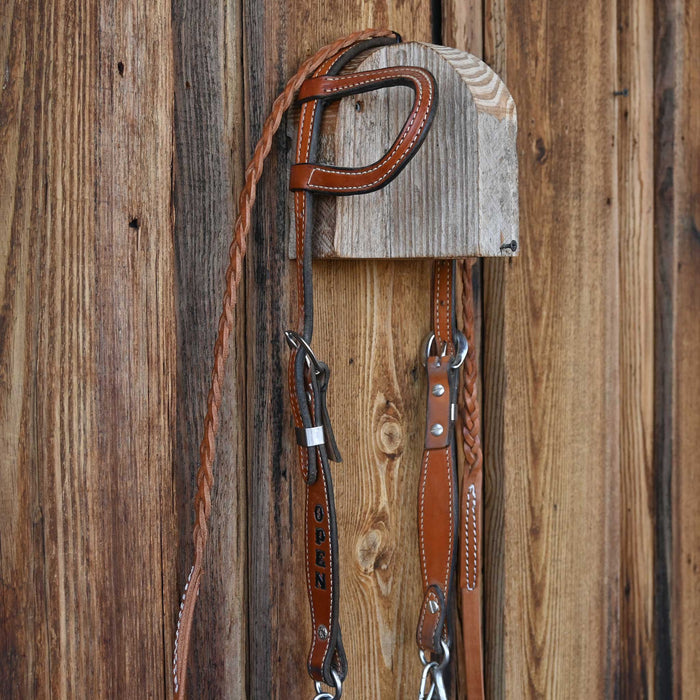 Trammell Snaffle Bridle Rig w/Single Ear Headstall