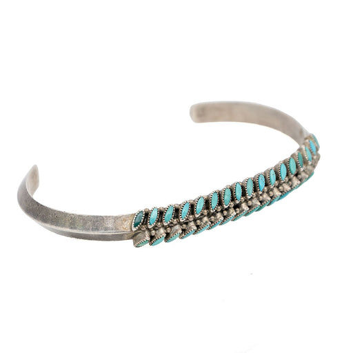 Vintage Needlepoint Slant 2 Row Cuff Bracelet WOMEN - Accessories - Jewelry - Bracelets MISC