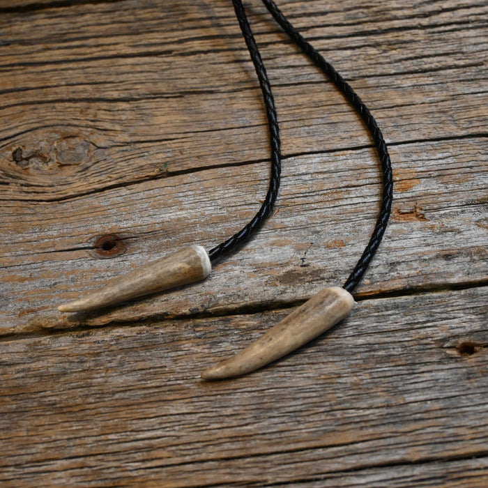 Vintage Antler Button Bolo Tie