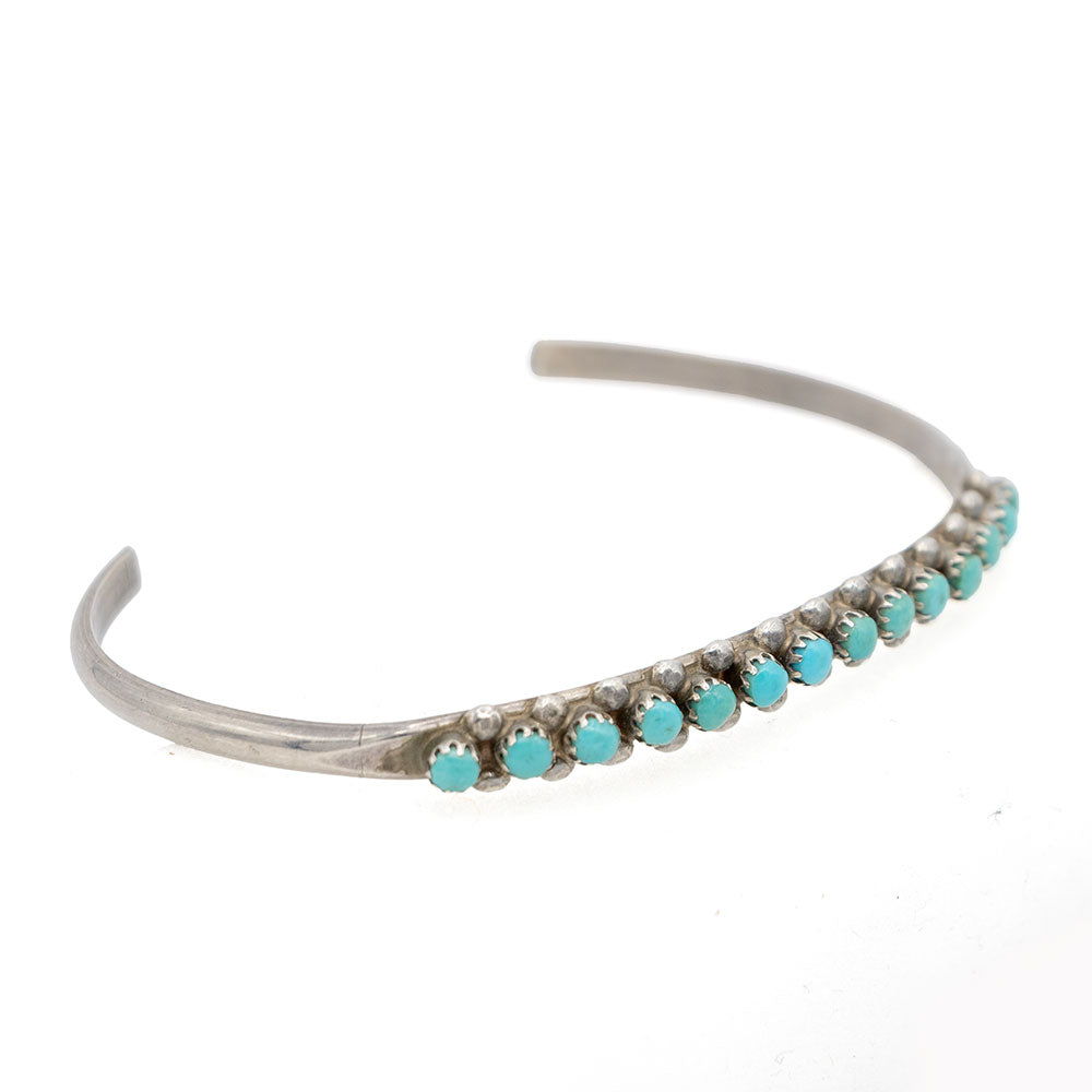 Vintage Petite Snake Eyes Turquoise Cuff Bracelet WOMEN - Accessories - Jewelry - Bracelets TESKEY'S