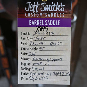 14.5" USED JEFF SMITH C3 BARREL SADDLE Saddles Jeff Smith   