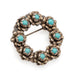 Vintage Sterling Turquoise Round Floral Pin WOMEN - Accessories - Jewelry - Pins & Pendants MISC