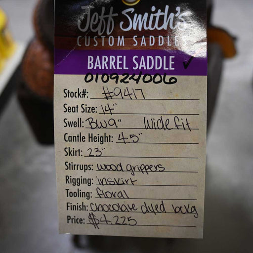 14" JEFF SMITH BARREL SADDLE Saddles - New Jeff Smith