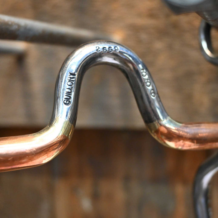 Guillory Silver Mounted #2669 Solid Port w/Copper Bars Bit
