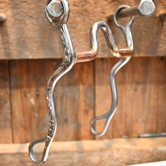 Guillory Silver Mounted #2671 Solid Port w/Copper Bars Bit