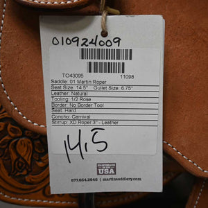 14.5" MARTIN ROPING SADDLE Saddles Martin Saddlery   