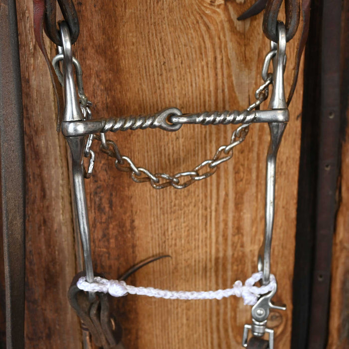 Hollis Twisted Wire Snaffle Bridle Rig w/Single Ear Headstall