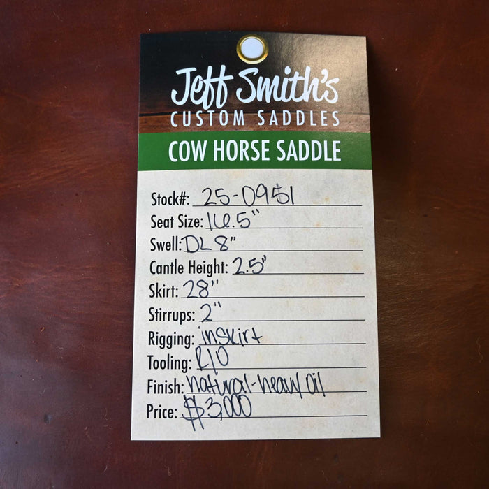 16.5" JEFF SMITH COW HORSE SADDLE Saddles - New Jeff Smith