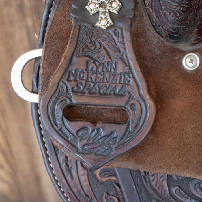 13.5" USED DOUBLE J LYNN MCKENZIE BARREL SADDLE Saddles - Used DOUBLE J SADDLERY