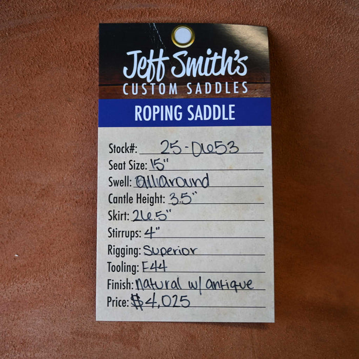 15" JEFF SMITH CALF ROPING SADDLE Saddles - New Jeff Smith