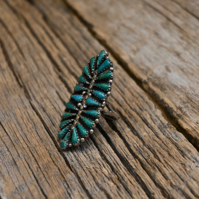 Vintage Size 9 Turquoise Cluster Ring
