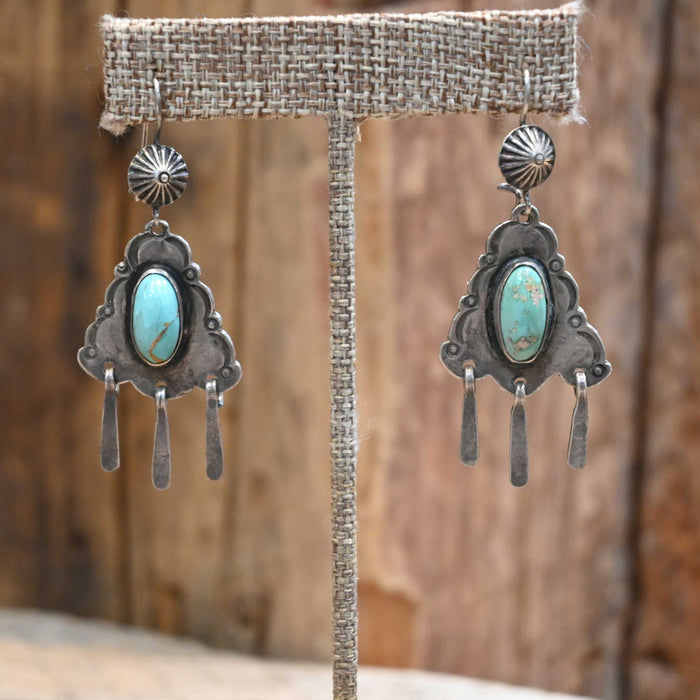 Vintage Turquoise & Sterling Silver Earrings