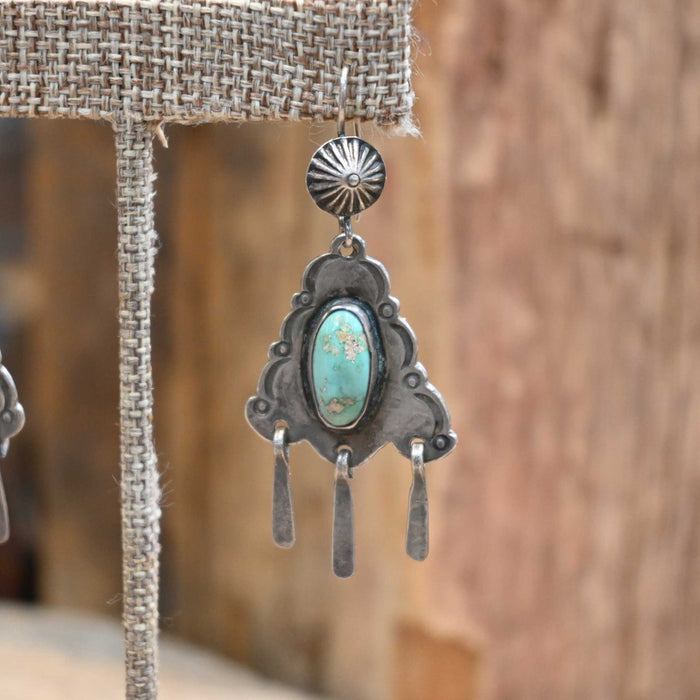 Vintage Turquoise & Sterling Silver Earrings