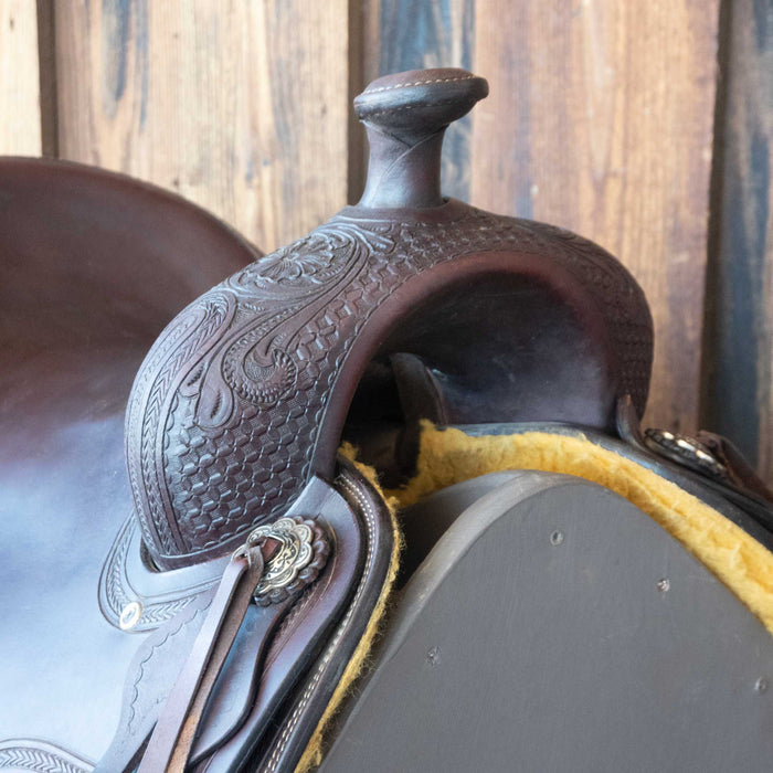 16.5" USED CIRCLE T RANCH CUTTER SADDLE