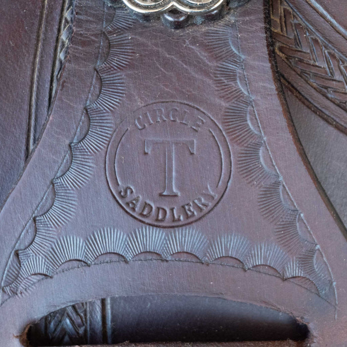 16.5" USED CIRCLE T RANCH CUTTER SADDLE