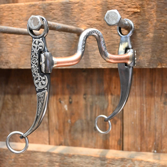 R. Looper #1099 Silver Mounted Port with Copper Bars Bit Tack - Bits R. Looper