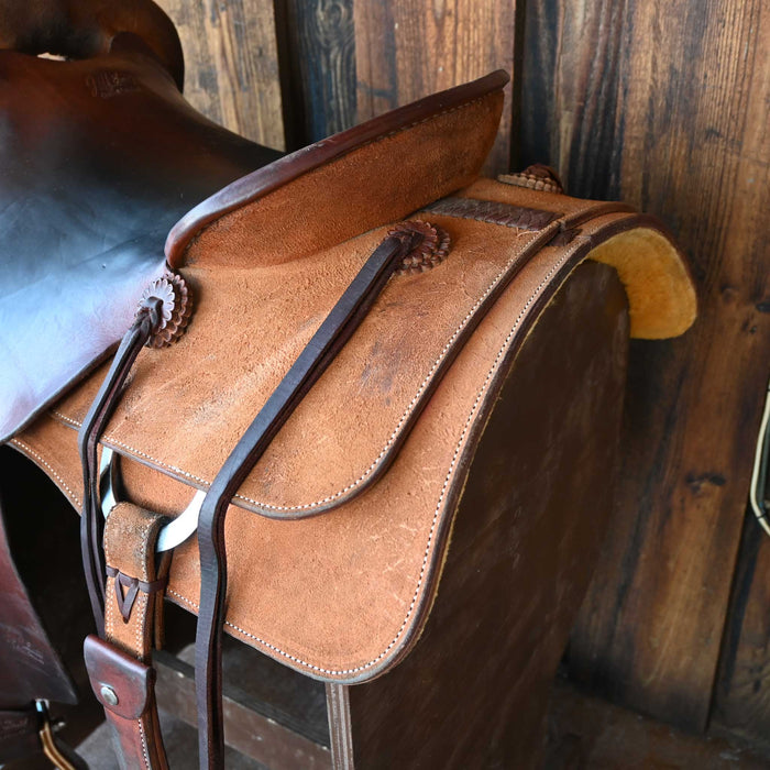 15" USED JEFF SMITH COW HORSE SADDLE