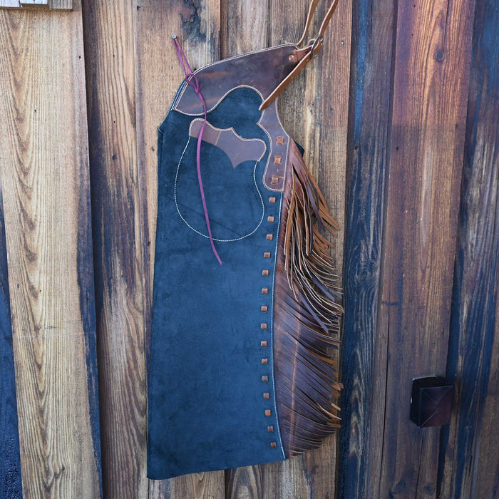 WLC Black/Brown Roughout Stepthrough Chaps