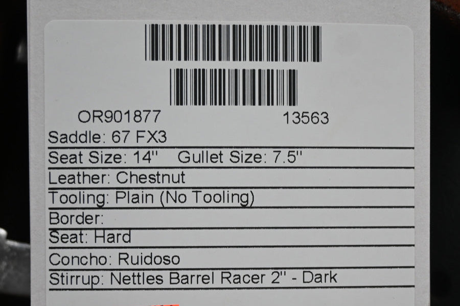 14" MARTIN FX3 BARREL SADDLE Saddles - New Martin Saddlery