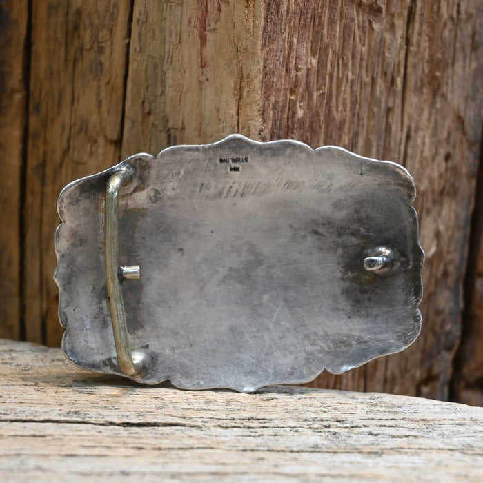 Sterling Silver 10k Gold Longhorn Belt Buckle