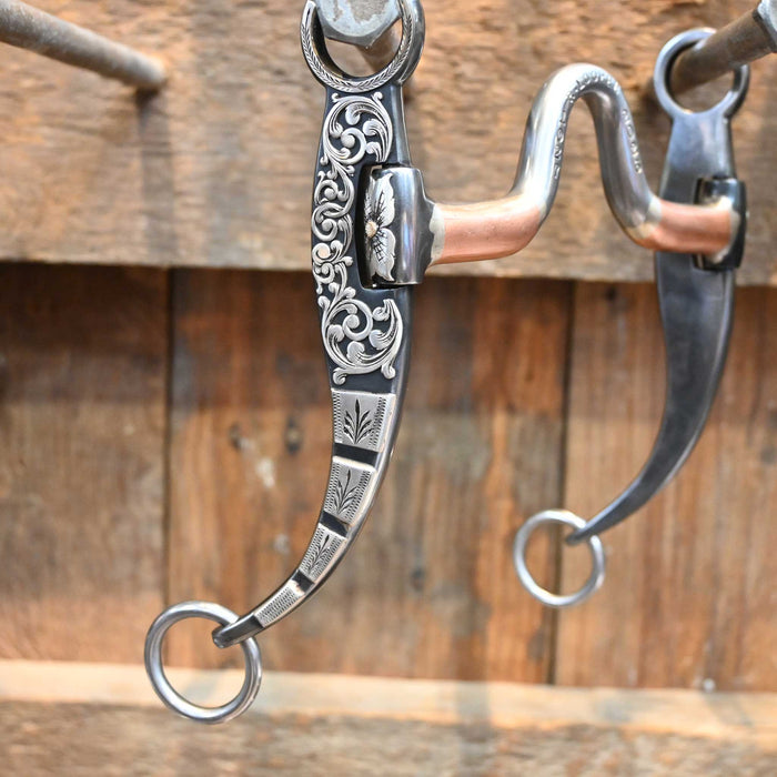 R. Looper #1027 Silver Mounted Port with Copper Bars Bit