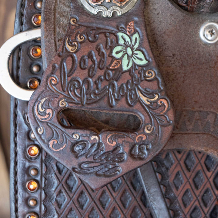 13.5" USED DOUBLE J POZZI PRO BARREL SADDLE