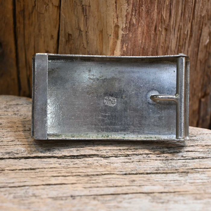 Vintage Rooster Fighting Sterling Silver Belt Buckle