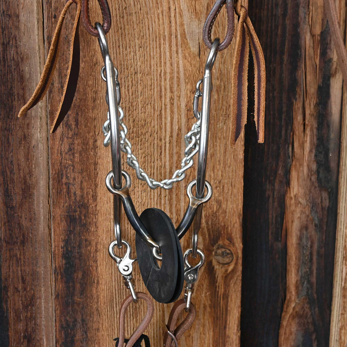 Ed Wright Smooth Snaffle Bridle Rig w/Single Ear Headstall