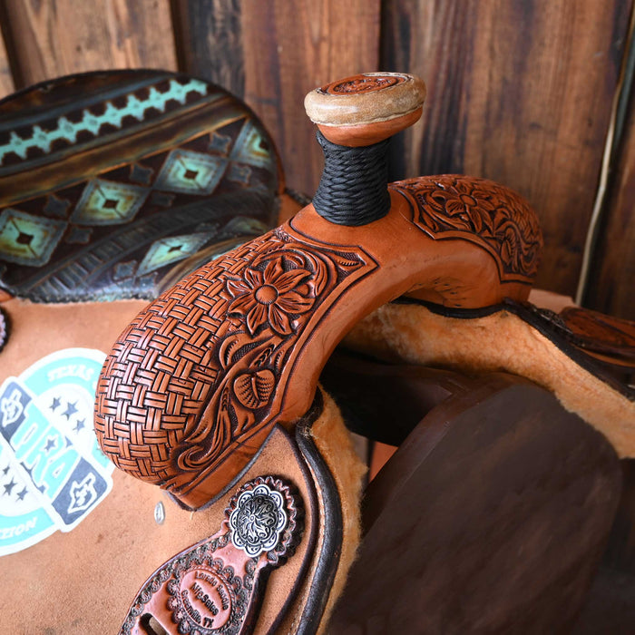 14" USED LOREDO TEAM ROPING SADDLE