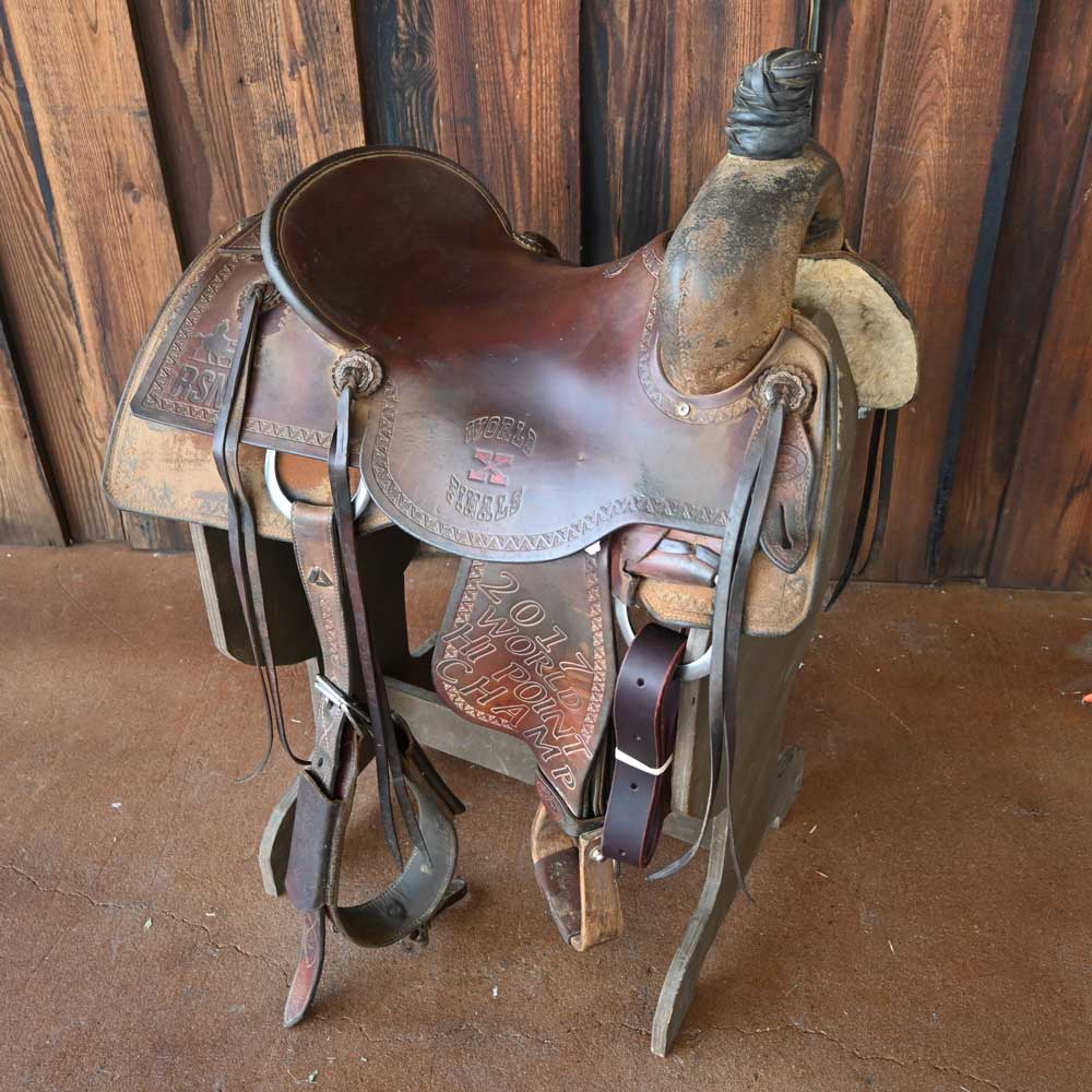 16.5" USED TODD JEYS RANCH CUTTER SADDLE