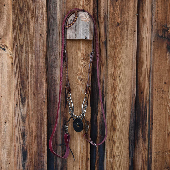 Ed Wright Smooth Snaffle Bridle Rig w/Single Ear Headstall