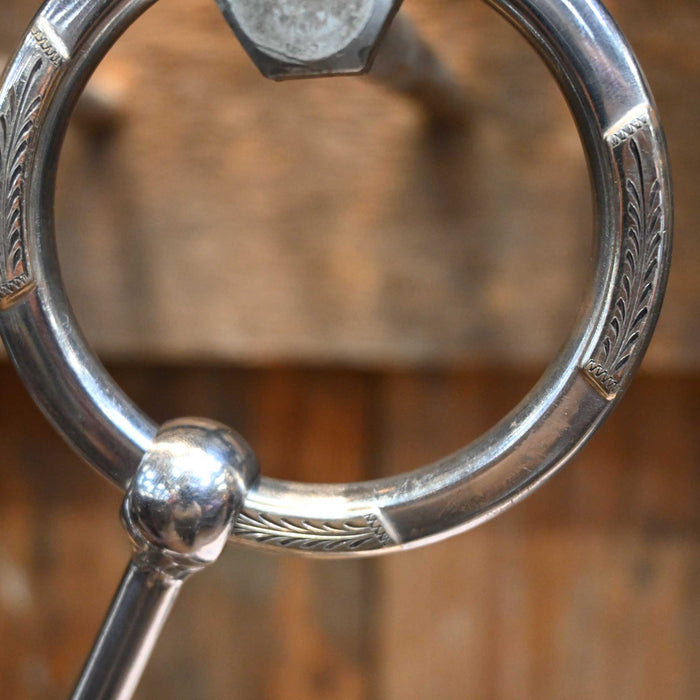 Ryan Edmonds Silver Mounted O-Ring Smooth Straight Snaffle Bit
