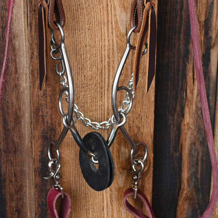 Ed Wright Smooth Snaffle Bridle Rig w/Single Ear Headstall