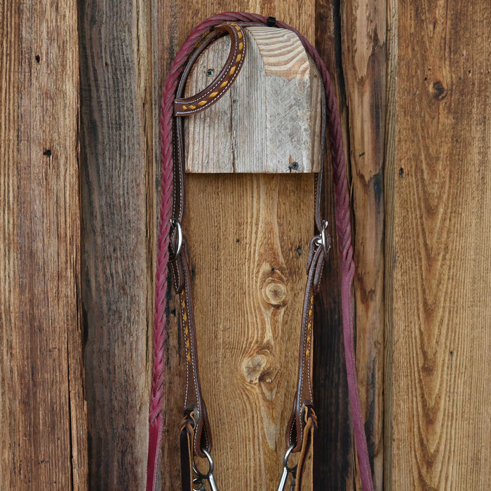 Ed Wright Smooth Snaffle Bridle Rig w/Single Ear Headstall