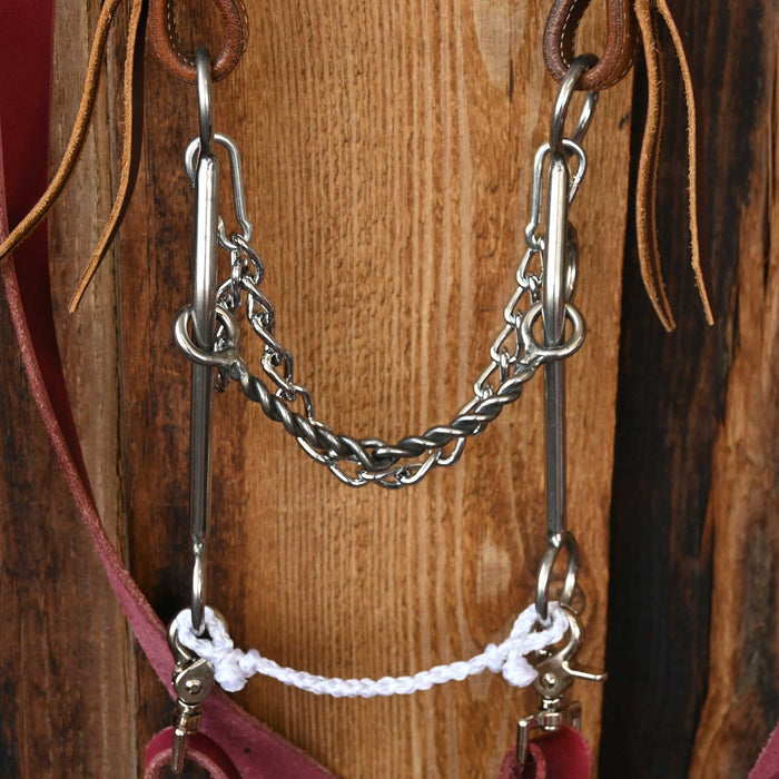 Ed Wright Twisted Wire Snaffle Gag Bridle Rig w/Single Ear Headstall